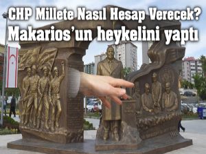 O Belediye Başpiskopos Makarios'un heykelini yaptı