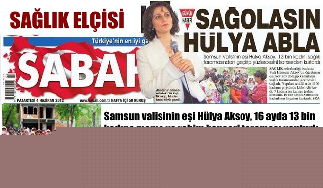 Sabah gazetesi 'Sağolasın Hülya Abla'