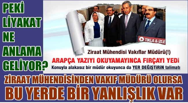 ZİRAAT MÜHENDİSİNDEN VAKIF MÜDÜRÜ OLURSA!