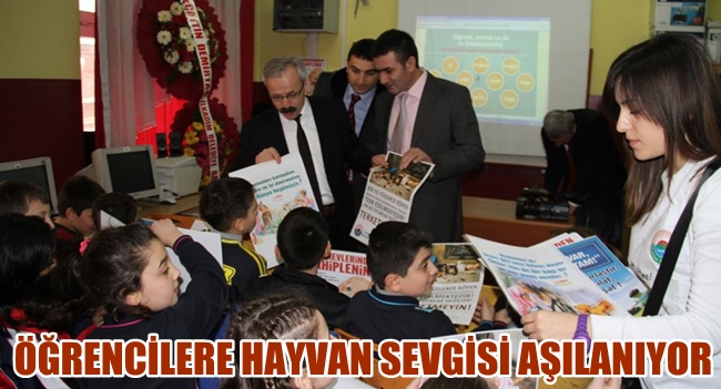 Öğrencilere hayvan sevgisi aşılanıyor