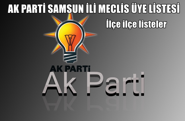 AK PARTİ SAMSUN İLİ MECLİS ÜYE LİSTESİ