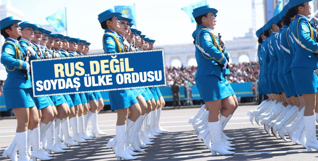 KAZAKİSTAN ASKERİ BİRLİKLERİ TÖRENE DAMGA VURDU