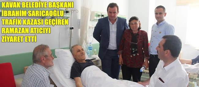SARICAOĞLUNDAN ATICIYA GEÇMİŞ OLSUN ZİYARETİ