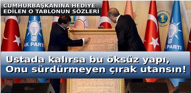 DAVUTOĞLU'NDAN ERDOĞAN'A ANLAMLI HEDİYE