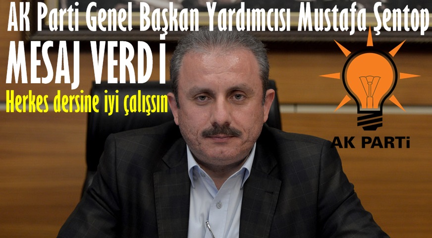 Mustafa Şentop: Herkes otursun dersine çalışsın