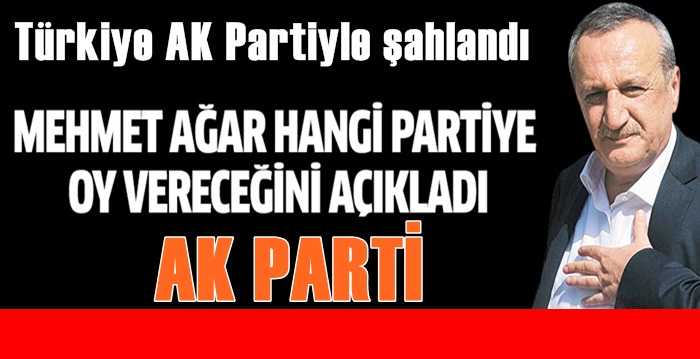 Oylar AK Partiye verilirse yerini bulmuş olur