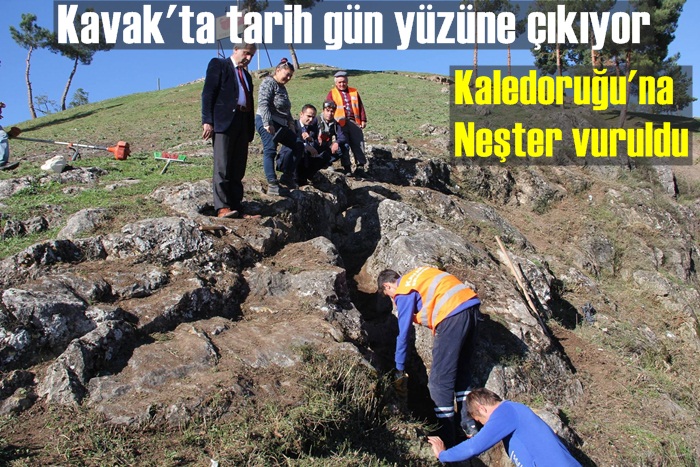 Kavak Kaledoruğu Höyüğü'nde beklenen çalışma başladı