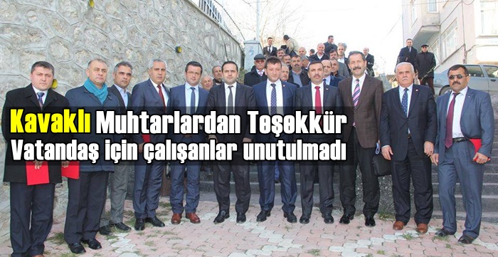 Kavak Muhtarlar Derneğinden hizmet ödülleri