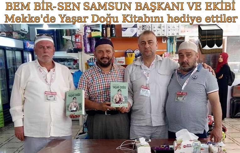 Bem Bir-Sen Mekke'de Yaşar Doğu kitabı hediye etti