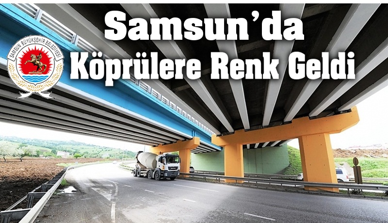 Samsun'da köprülere renk geldi