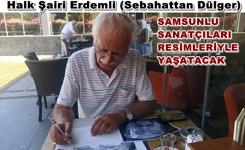 Samsunlu 55 sanatçının resimlerini özel bir teknikle çiziyor