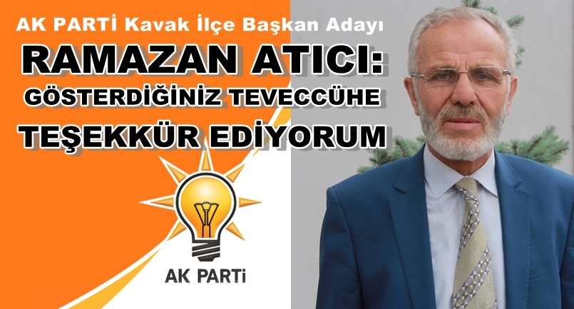 Atıcı: Şahsıma gösterilen teveccühe teşekkür ediyorum