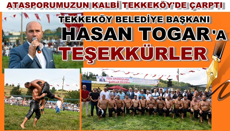Tekkeköy Belediye Başkanı Hasan Togar'a Teşekkür