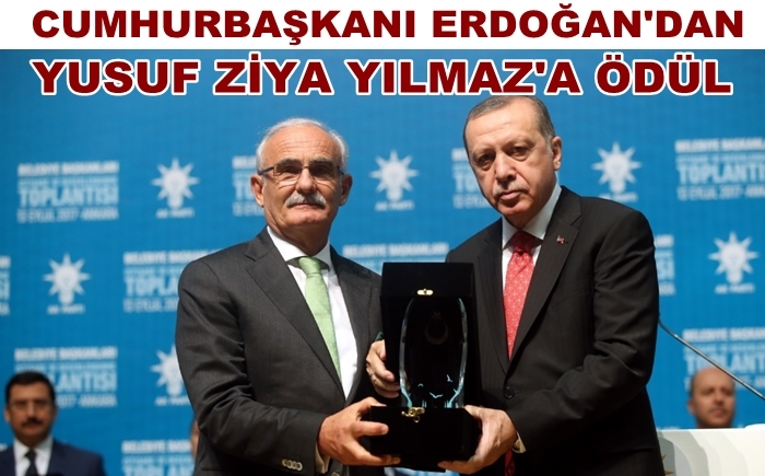 Cumhurbaşkanı Erdoğan'dan Başkan Yılmaz'a Ödül