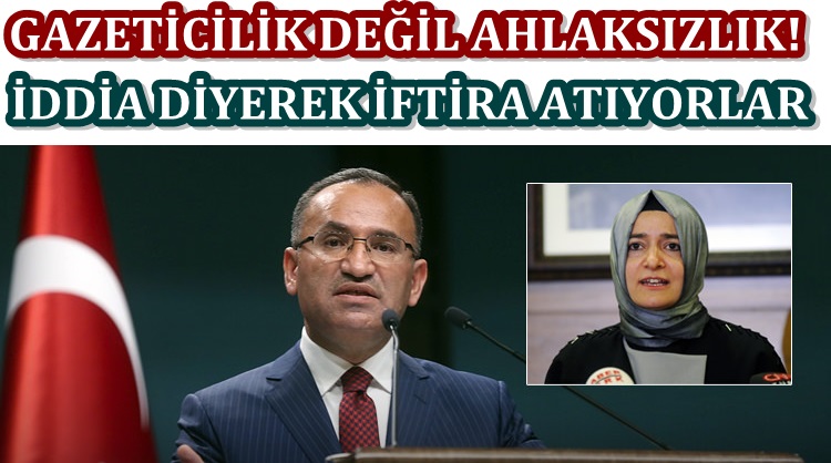 Bozdağ'dan, Bakan Kaya hakkındaki iftiraya tepki