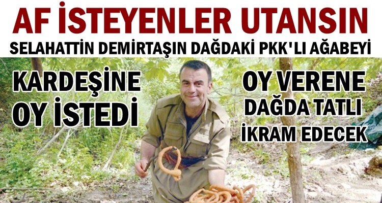 PKK'LI ABİSİ DAĞDAN DEMİRTAŞ'A OY İSTEDİ