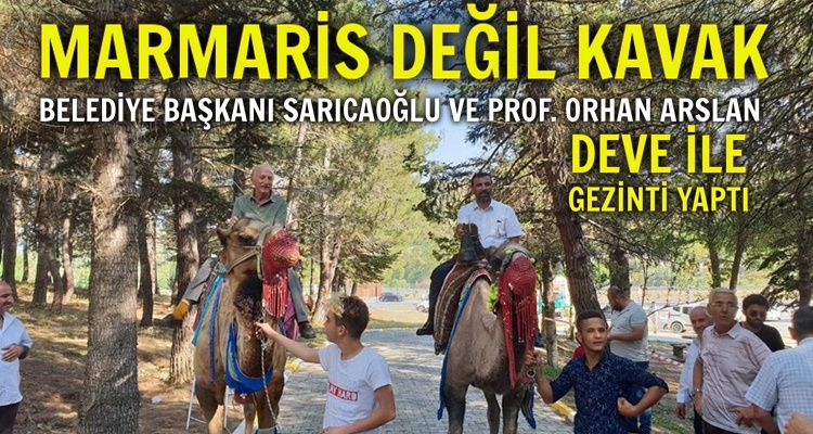 BAŞKAN SARICAOĞLU GÜVENPARKTA DEVE İLE GEZDİ