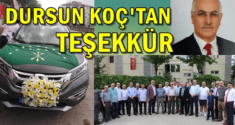 DURSUN KOÇT'AN DÜĞÜN DAVETİNE KATILANLARA TEŞEKKÜR