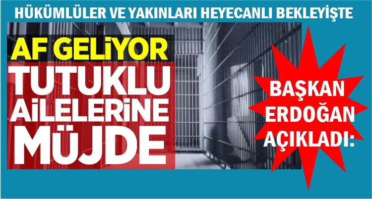 HÜKÜMLÜLERE KISMİ AF GELİYOR