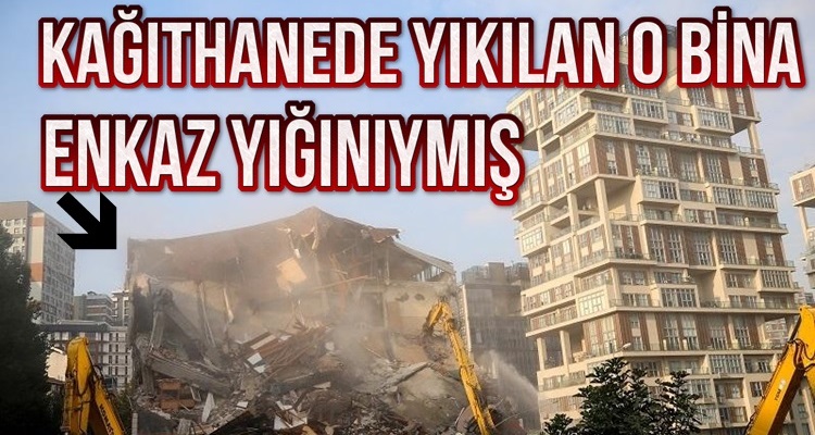 KAĞITHANE'DE DEPREM RİSKİ TAŞIYAN KAÇAK BİNA YIKILDI