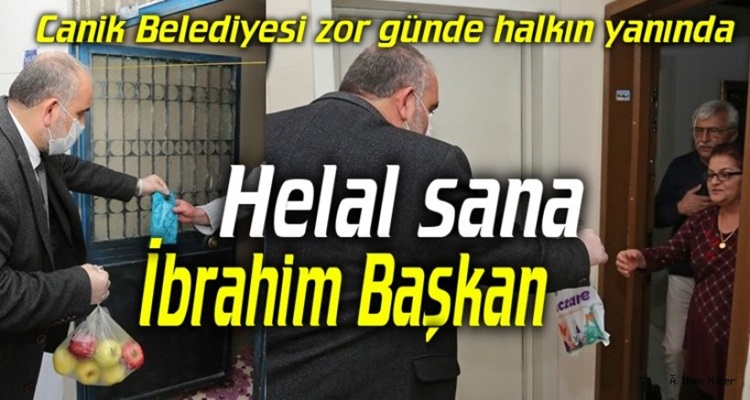 CANİKLİLERDEN İBRAHİM SANDIKÇI'YA 'HELAL SANA BAŞKANIM'