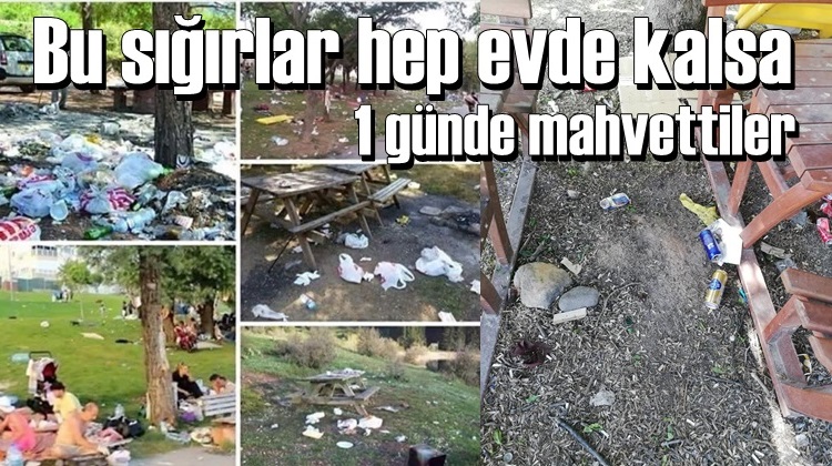 YEYİP İÇİP BIRAKTILAR PİKNİK ALANLARI AHIRA DÖNDÜ