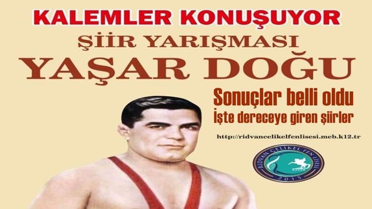 YAŞAR DOĞU KONULU ŞİİR YARIŞMASI SONUÇLANDI