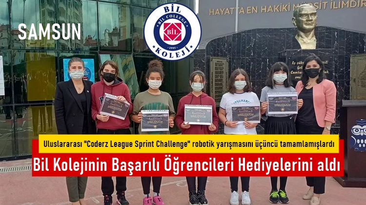 Bil Koleji öğrencilerinden robotik yarışmada derece alanlara ödül