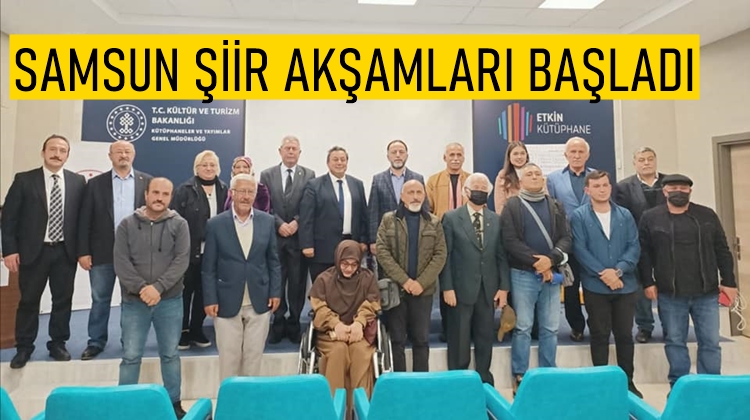Samsunlu Şairlerden Kütüphanede Şiir Dinletisi