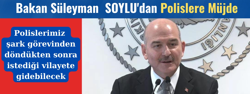 Polislere müjde! Bakan Soylu canlı yayında açıkladı