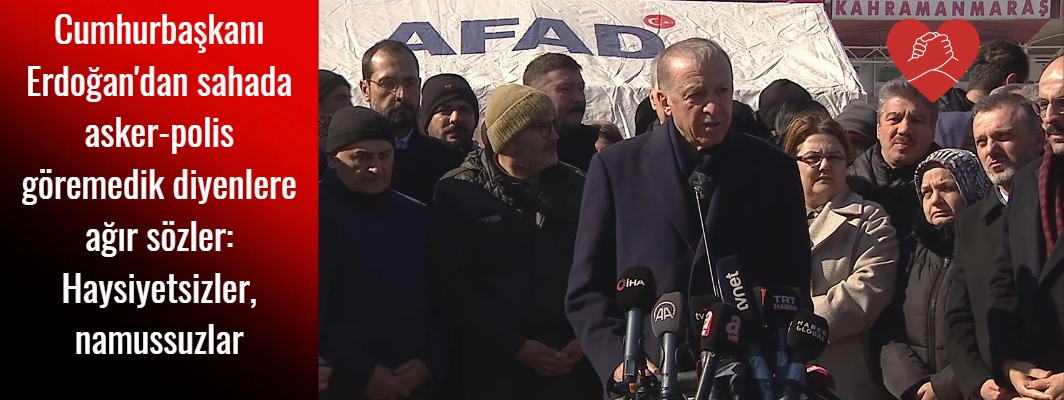 Cumhurbaşkanı Erdoğan'dan sahada asker-polis göremedik diyenlere ağır sözler