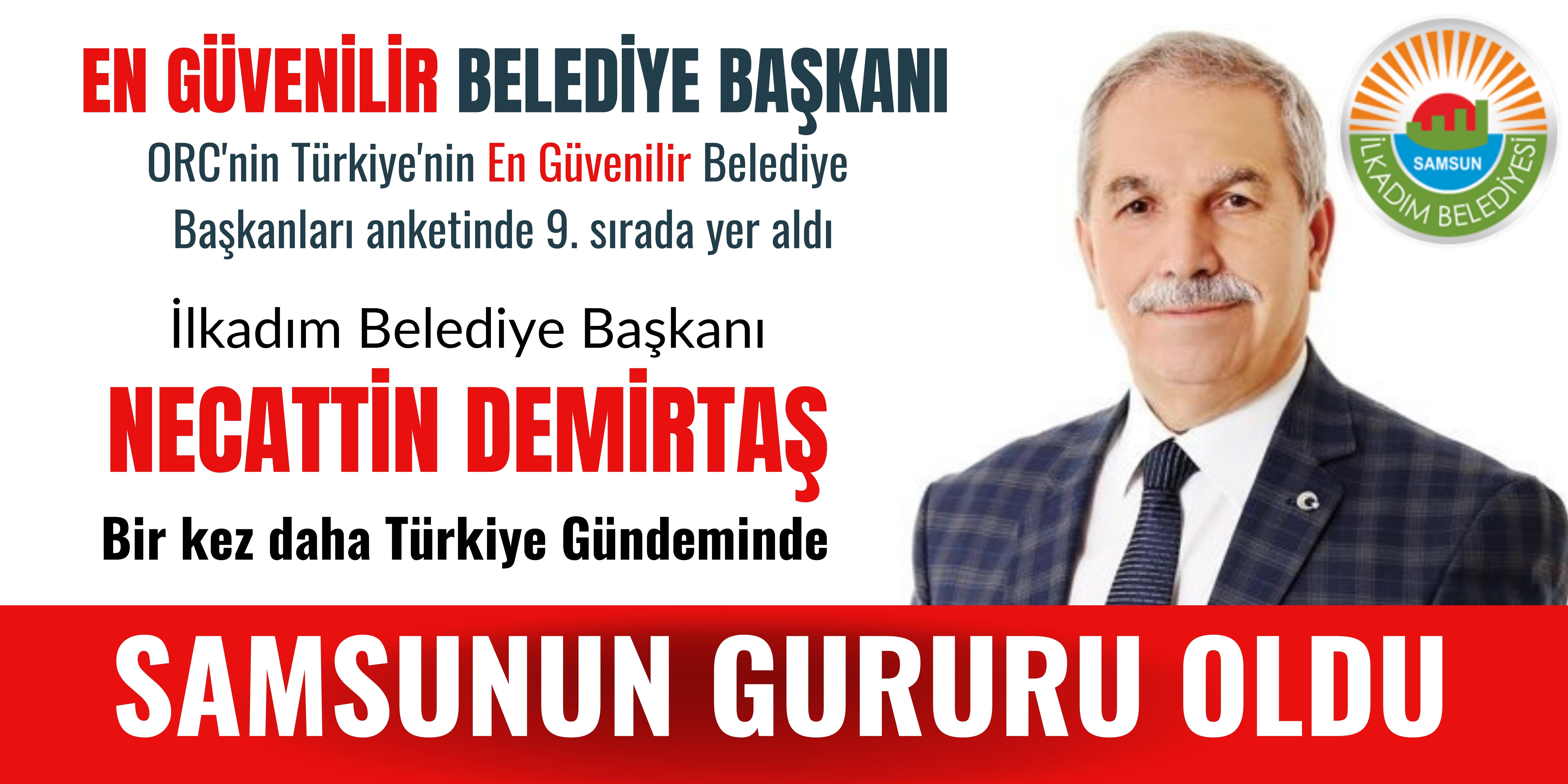 Necattin Demirtaş ORC'nin anketinden En Güvenilir Belediye Başkanı çıktı