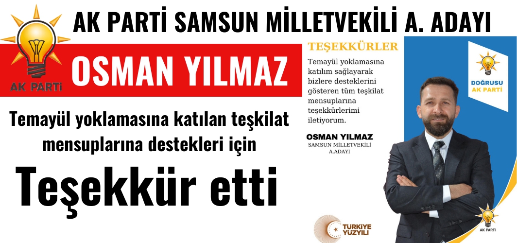 Osman Yılmaz'dan Teşekkür