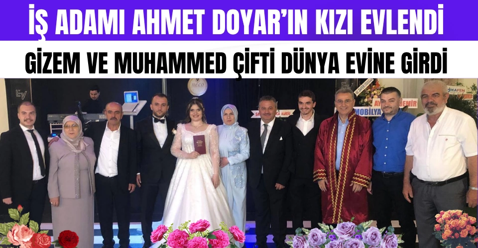 Gizem ve Muhammed çifti muhteşem bir düğün merasimiyle evlendi