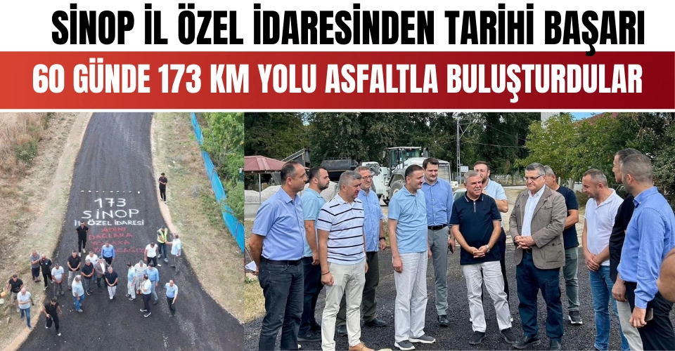 Sinop'ta Köy Yollarına Dev Asfaltlama Hamlesi