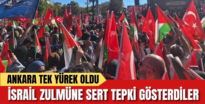 Ankara'da Filistin İçin 'Gazze Kararlılık Yürüyüşü': On Binlerce Vatandaştan İsrail'e Sert Tepki!