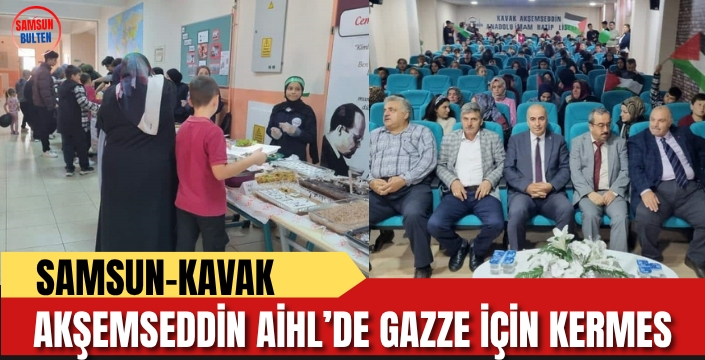 Kavak Akşemseddin Anadolu İmam Hatip Lisesinde Gazze İçin Kermes Yapıldı