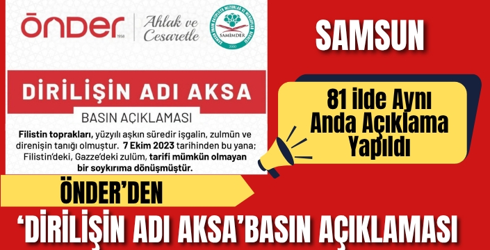 ÖNDER İmam Hatipliler Derneği'nden 7 Ekim Yıldönümünde Gazze'ye Güçlü Destek