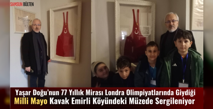 Yaşar Doğu’nun Londra Olimpiyatlarında Giydiği Milli Mayosu Kavak'ta Sergileniyor