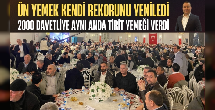 Kaz Tiriti Organizasyonunda Ün Yemekten Tarihi Rekor: 2000 Kişiye Aynı Anda Servis!
