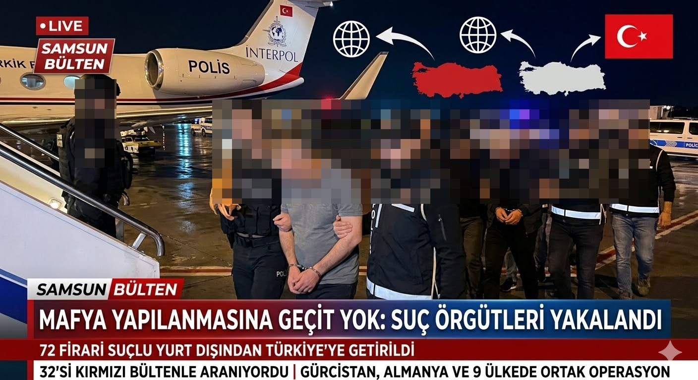 Çeşitli Suçlardan Aranan 72 Firari Suçlu Türkiye’ye Getirildi!