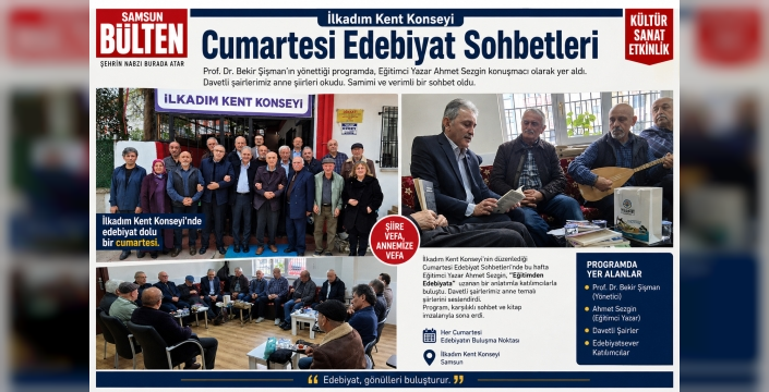 İlkadım Kent Konseyi 'Cumartesi Edebiyat Sohbetleri'nde anne temalı şiirler okundu
