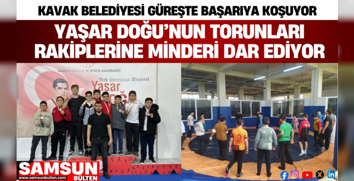 Kavak Belediyesi Güreşte Başarıya Koşuyor