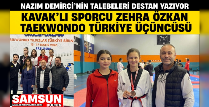 Kavaklı Taekwondocu Zehra Özkan Türkiye 3. sü Oldu