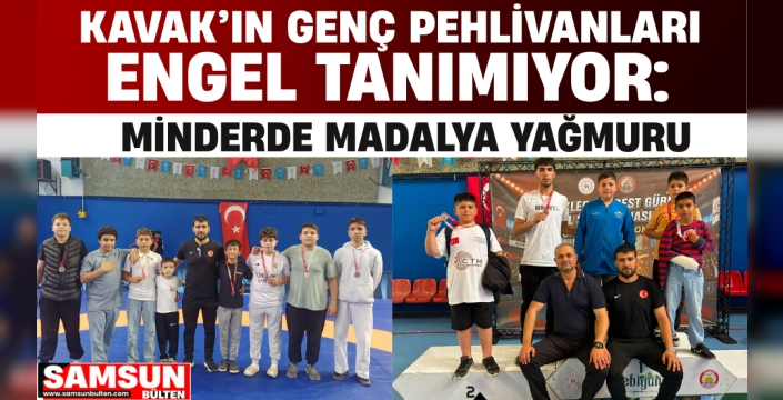 Kavak’ın Genç Pehlivanları Engel Tanımıyor: Minderde Madalya Yağmuru