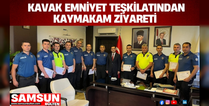 Kavak'ta Emniyet Teşkilatına Başarı Belgesi