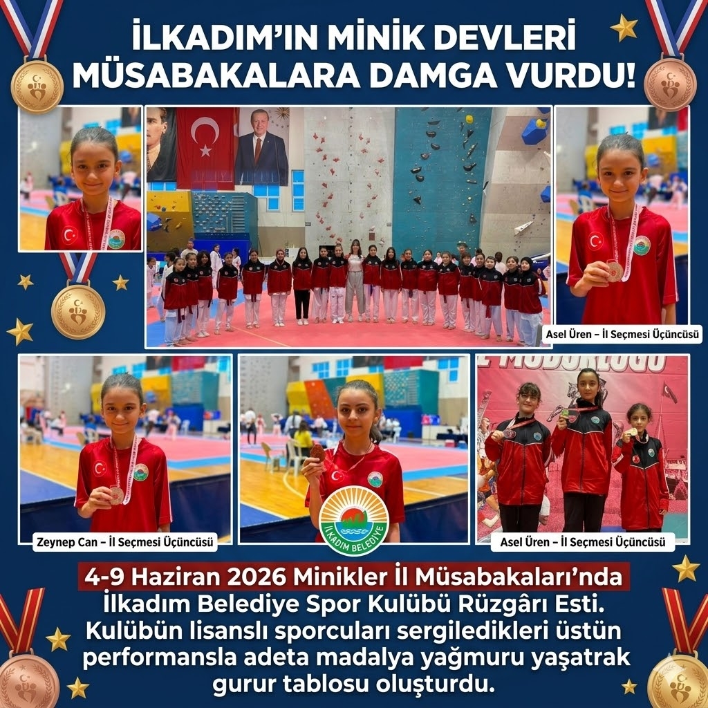 Minikler İl Müsabakaları’nda İlkadım Belediye Spor Kulübü rüzgârı esti