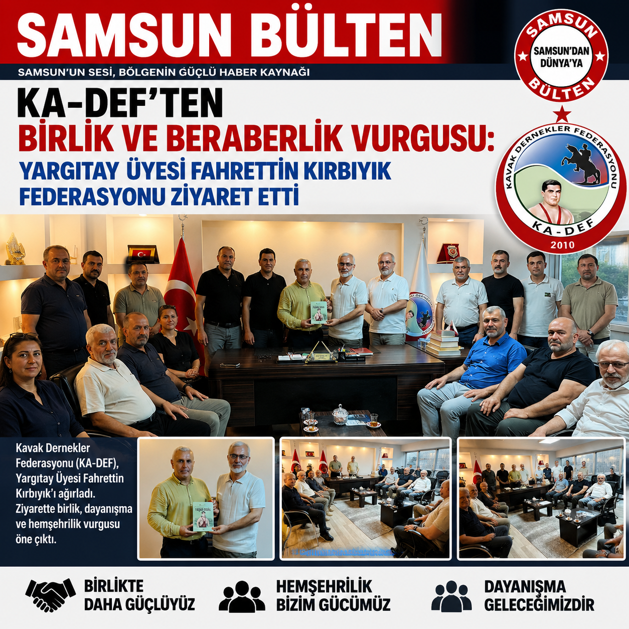 Yargıtay Üyesi Fahrettin Kırbıyık KA-DEF Federasyonu'nu Ziyaret Etti
