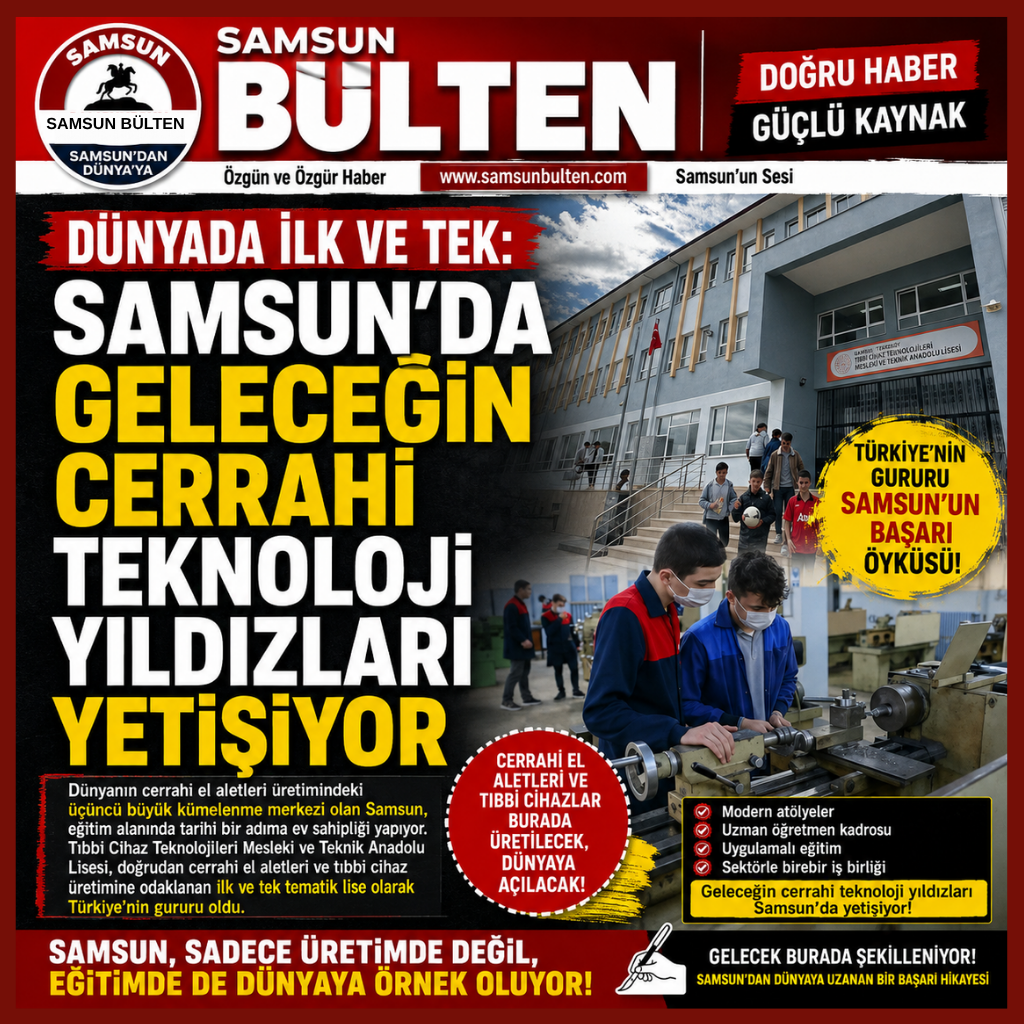 DÜNYADA İLK VE TEK: SAMSUN'DA GELECEĞİN CERRAHİ TEKNOLOJİ YILDIZLARI YETİŞİYOR