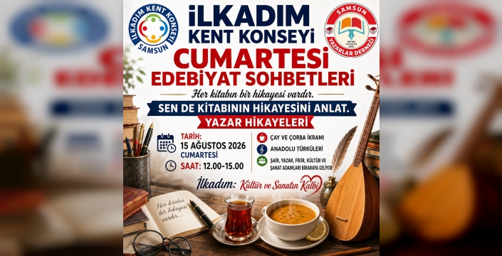 İlkadım Kent Konseyi Cumartesi Sohbetleri'nde 'Yazarların Kitap Öyküleri' Konuşulacak